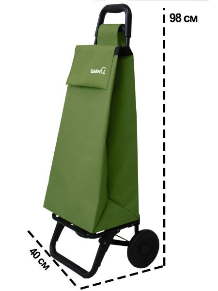 Тележка с сумкой POLIESTER шасси BASIC REMOVIBLE (10BS RW) (10BS RW PO C-4, зеленый)