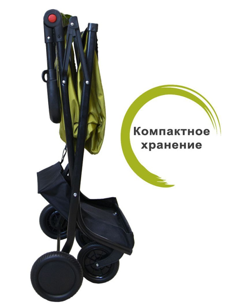 Тележка с сумкой TRAVEL на шасси JUMBO (JUMBO TRA) (JUMBO TRA C-707,  зеленый авокадо)