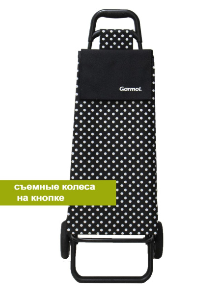 Тележка с сумкой DOTS шасси BASIC REMOVIBLE (10BS RW) (10BS RW DOTS C-918, черный в горошек)